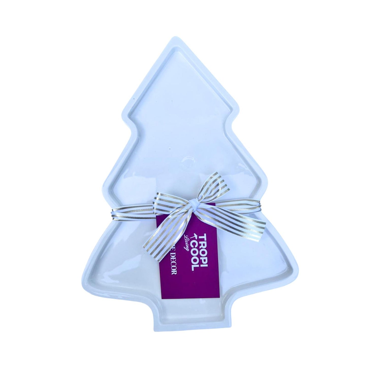 Christmas Tree Tray | White